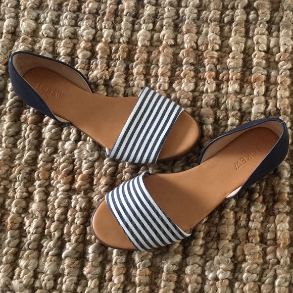 j crew peep toe flats